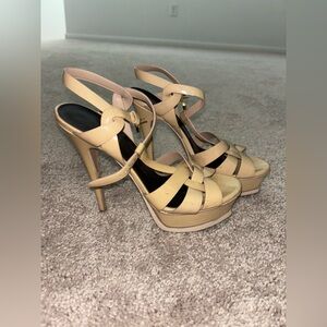 Saint Laurent Tribute, leather platform sandal